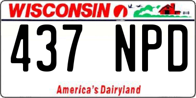 WI license plate 437NPD