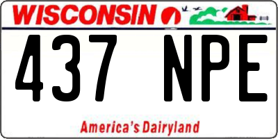 WI license plate 437NPE
