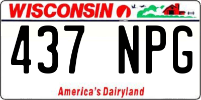WI license plate 437NPG