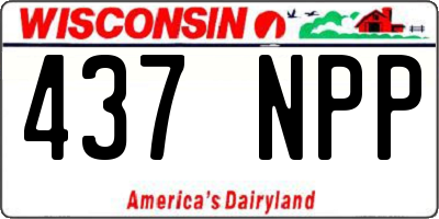 WI license plate 437NPP