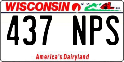 WI license plate 437NPS
