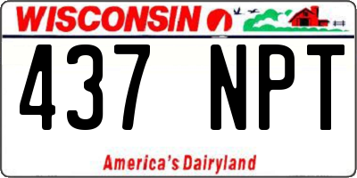 WI license plate 437NPT