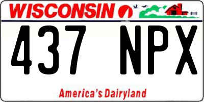 WI license plate 437NPX