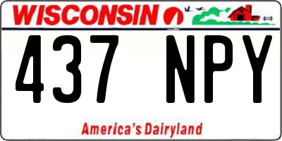 WI license plate 437NPY