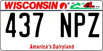 WI license plate 437NPZ