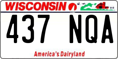 WI license plate 437NQA