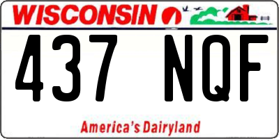 WI license plate 437NQF