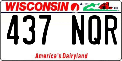 WI license plate 437NQR