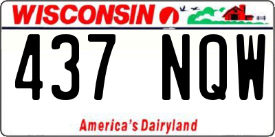 WI license plate 437NQW
