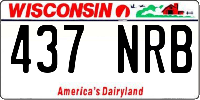 WI license plate 437NRB