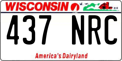 WI license plate 437NRC