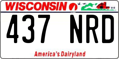 WI license plate 437NRD
