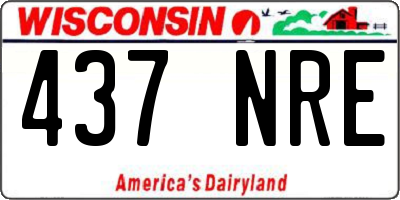 WI license plate 437NRE