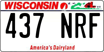 WI license plate 437NRF
