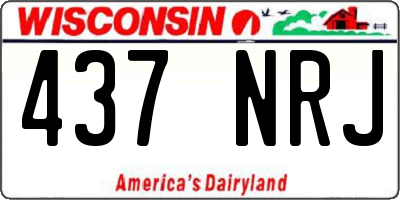 WI license plate 437NRJ