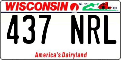 WI license plate 437NRL