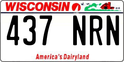 WI license plate 437NRN
