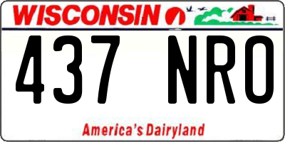 WI license plate 437NRO