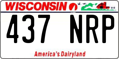 WI license plate 437NRP