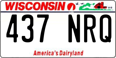 WI license plate 437NRQ