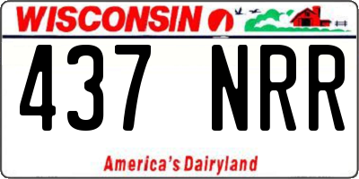 WI license plate 437NRR