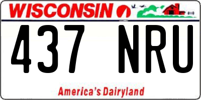 WI license plate 437NRU