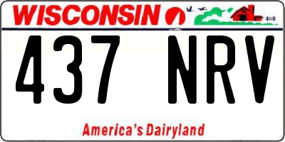 WI license plate 437NRV