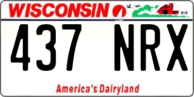 WI license plate 437NRX
