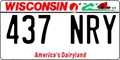 WI license plate 437NRY