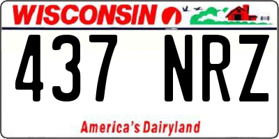WI license plate 437NRZ