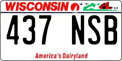 WI license plate 437NSB