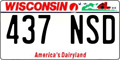WI license plate 437NSD