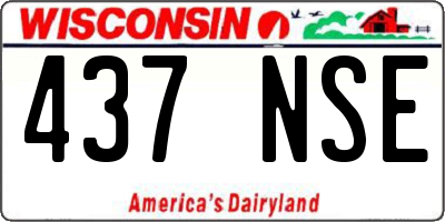 WI license plate 437NSE