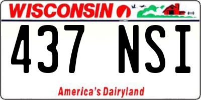 WI license plate 437NSI