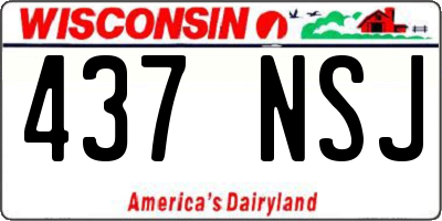 WI license plate 437NSJ