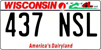 WI license plate 437NSL