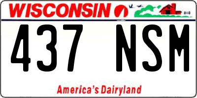 WI license plate 437NSM