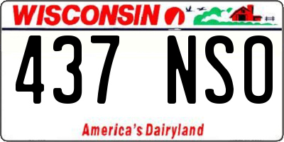 WI license plate 437NSO