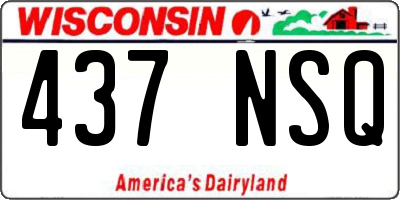 WI license plate 437NSQ