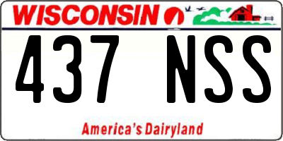 WI license plate 437NSS