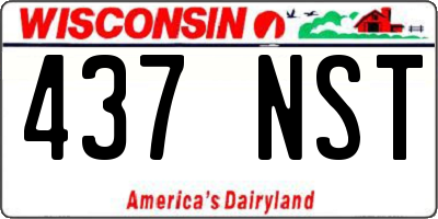 WI license plate 437NST
