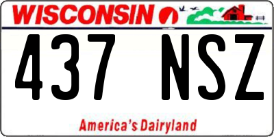 WI license plate 437NSZ