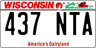 WI license plate 437NTA