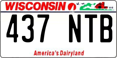 WI license plate 437NTB