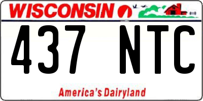 WI license plate 437NTC