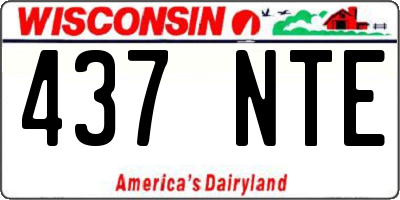 WI license plate 437NTE