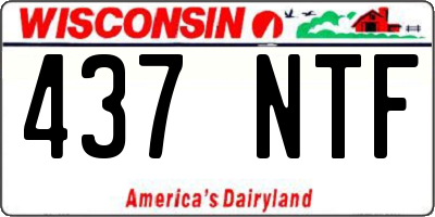 WI license plate 437NTF
