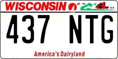 WI license plate 437NTG