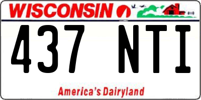 WI license plate 437NTI