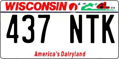 WI license plate 437NTK